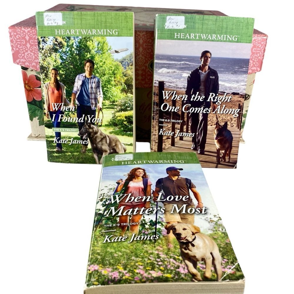 Heartwarming The K9 Trilogy by Kate James Set of 3 Paperbacks Romance Novels